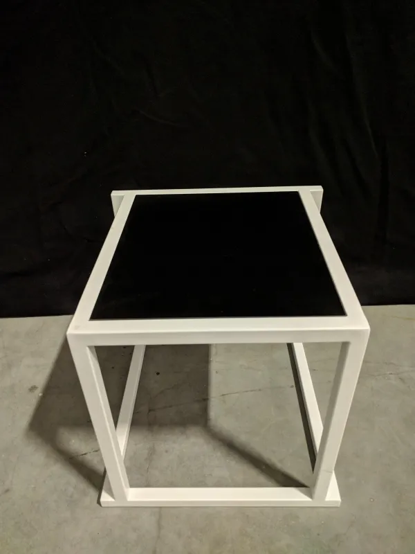Salontafel Cube wit/zwart (40x40x40cm (h))