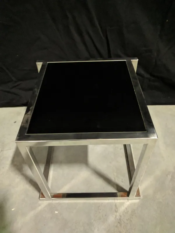 Salontafel Cube chrome/zwart (40x40x40cm (h))