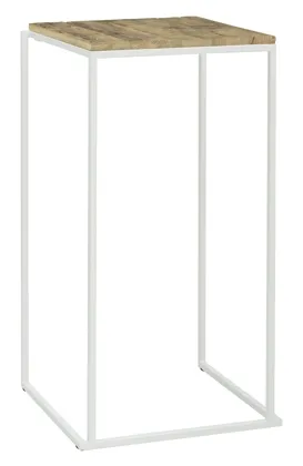 Statafel Cube wit/eik (60x60x110cm (h))