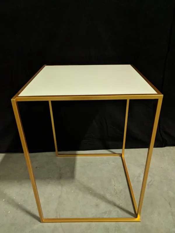 Statafel Cube XXL goud/wit (80x80x110cm (h))