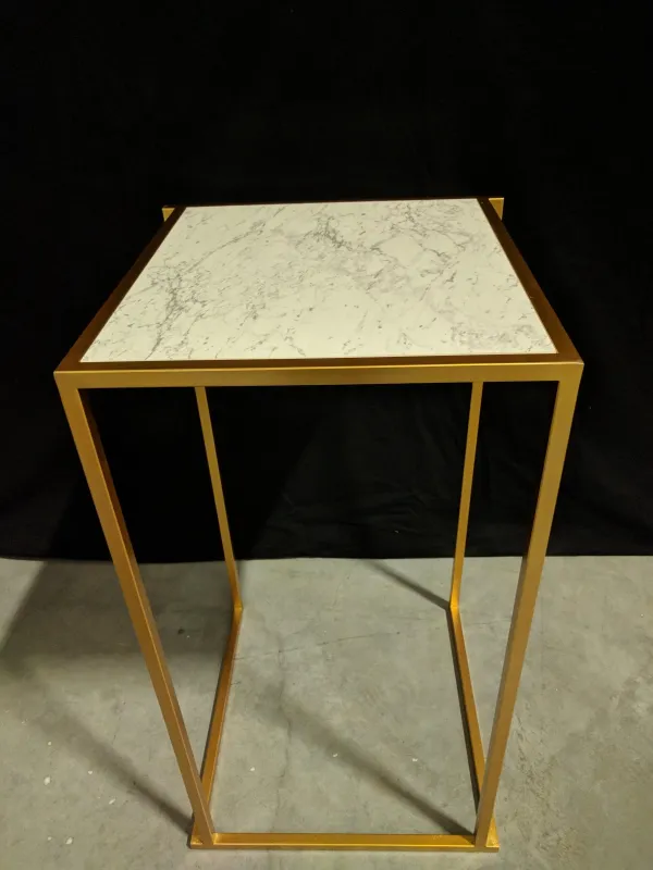 Statafel Cube goud/marmer (60x60x110cm (h))