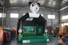 Springkasteel Panda + glijbaan (5,5 x 4,5 m) overdekt