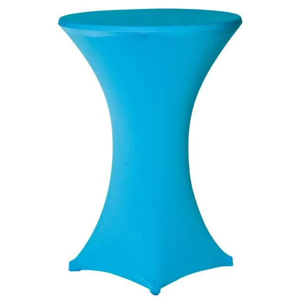 Receptietafel+ stretchhoes turquoise
