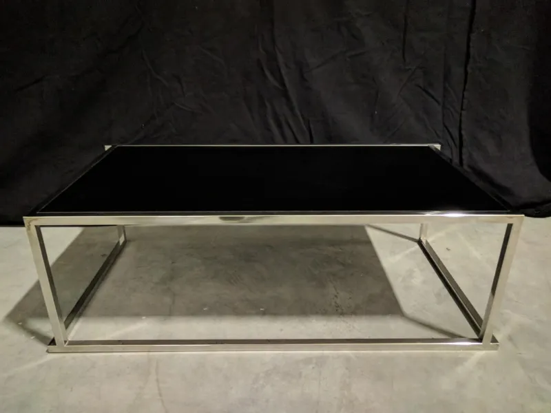 Salontafel Cube XL chrome/zwart (60x120x40cm (h))