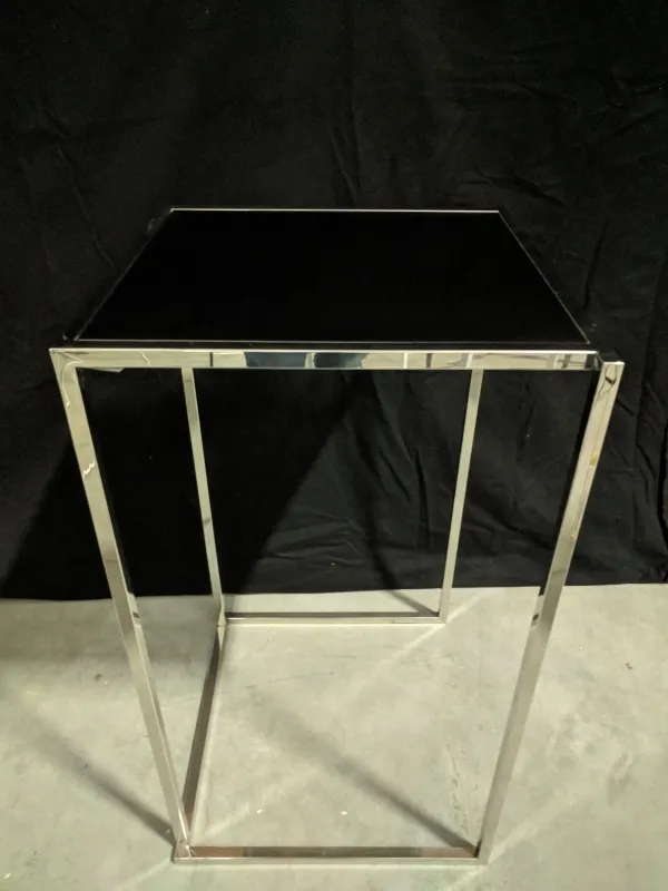 Statafel Cube chrome/zwart (60x60x110cm (h))