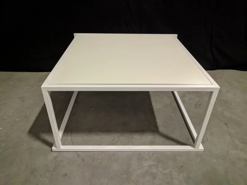 Salontafel Cube XXL wit/wit (80x80x40cm (h))