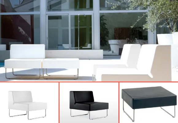 Host lounge pouf - wit