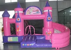 Springkasteel prinses + glijbaan (5 x 4 m)