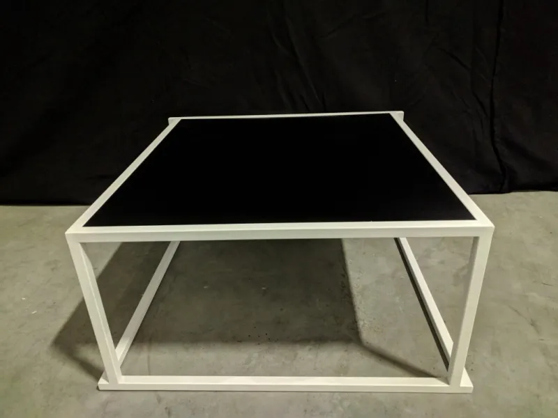 Salontafel Cube XXL wit/zwart (80x80x40cm (h))