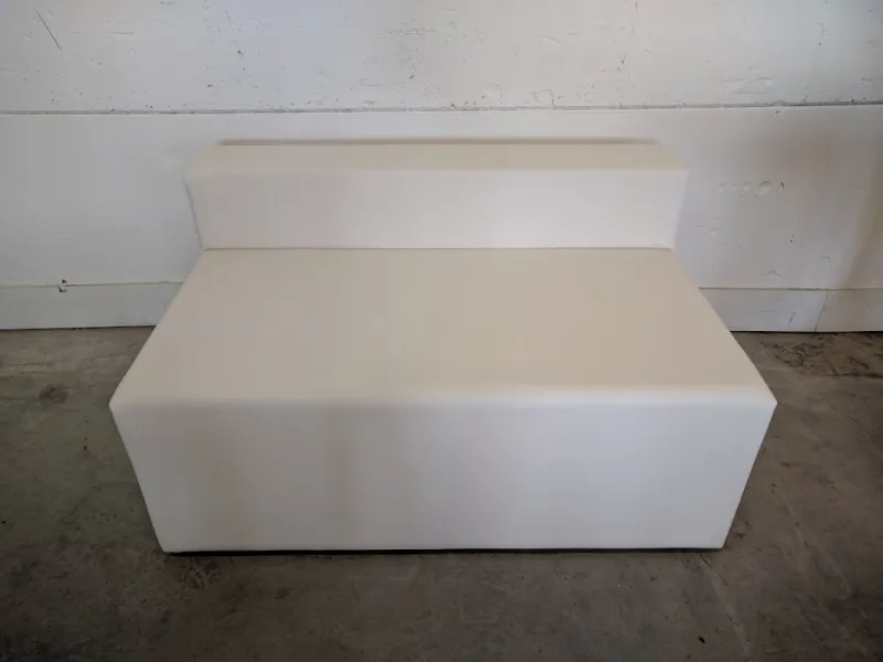 Lounge zetel 2-zit wit (120x80x45 (zithoogte)) cm