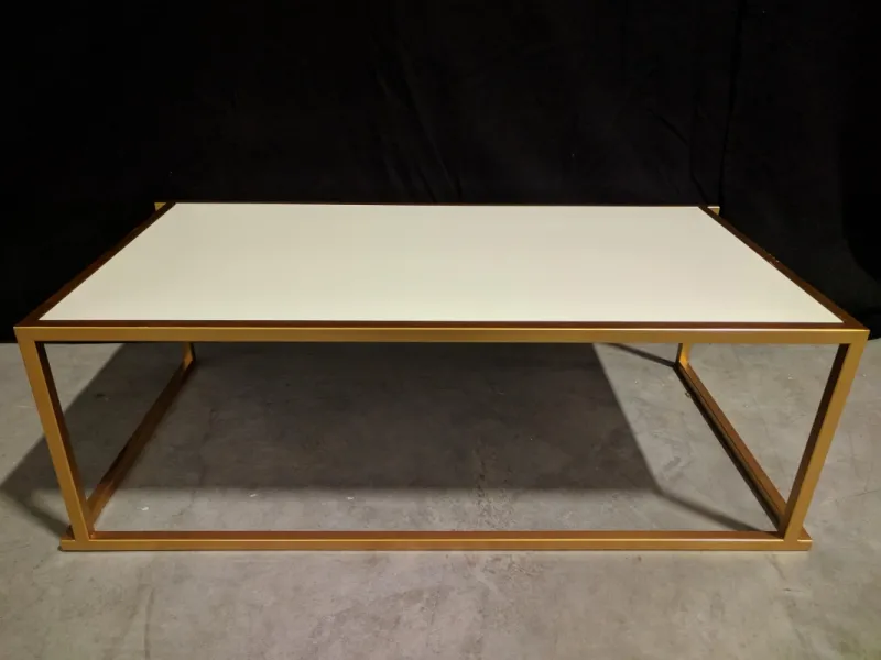 Salontafel Cube XL goud/wit (60x120x40cm (h))