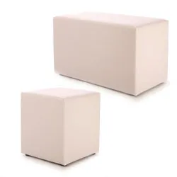 Zitpoef wit 40x40x46