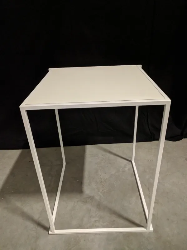 Statafel Cube XXL wit/wit (80x80x110cm (h))