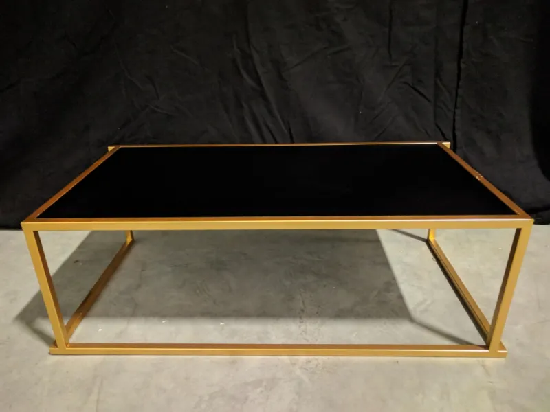 Salontafel Cube XL goud/zwart (60x120x40cm (h))